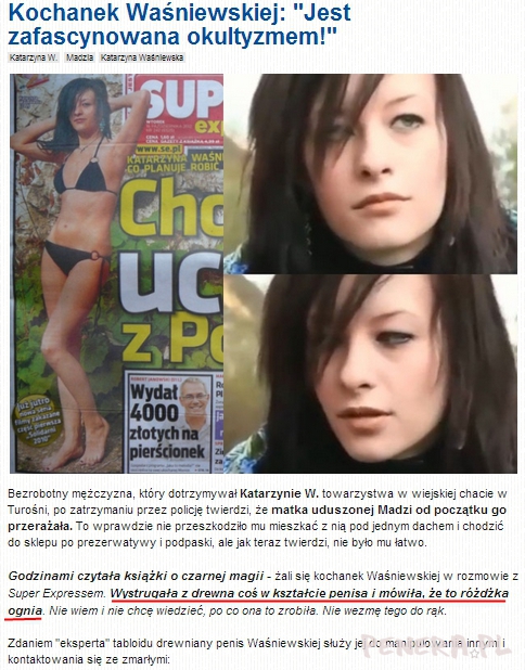 Katarzyna W. wystrugała sobie drewnianego penisa