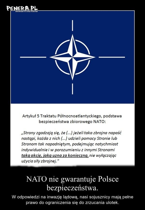 NATO nie gwarantuje nam bezpieczeństwa
