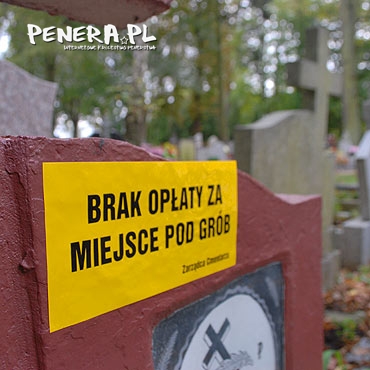 Brak opłaty na miejsce pod grób