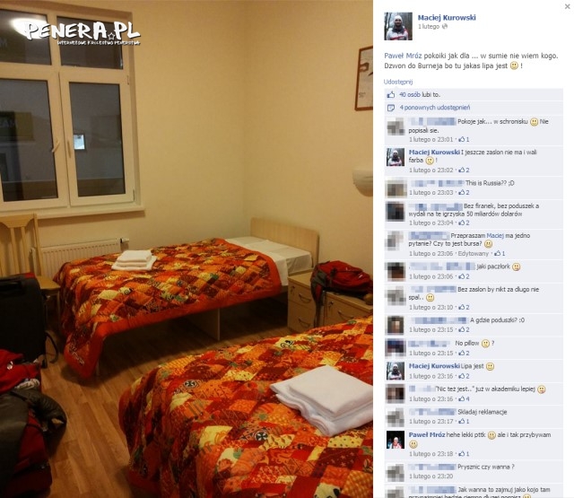 Pokój polskich olimpijczyków w Soczi