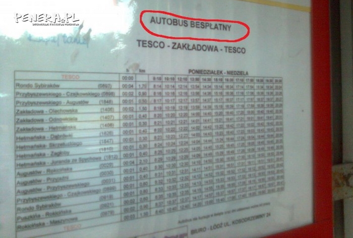 Autobus bespłatny